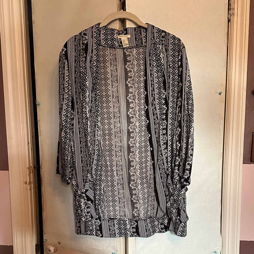 Forever 21 Black and White Patterned Jacket